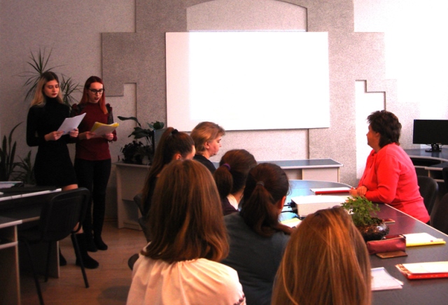 Виступ студентiв у процесi захисту проекту